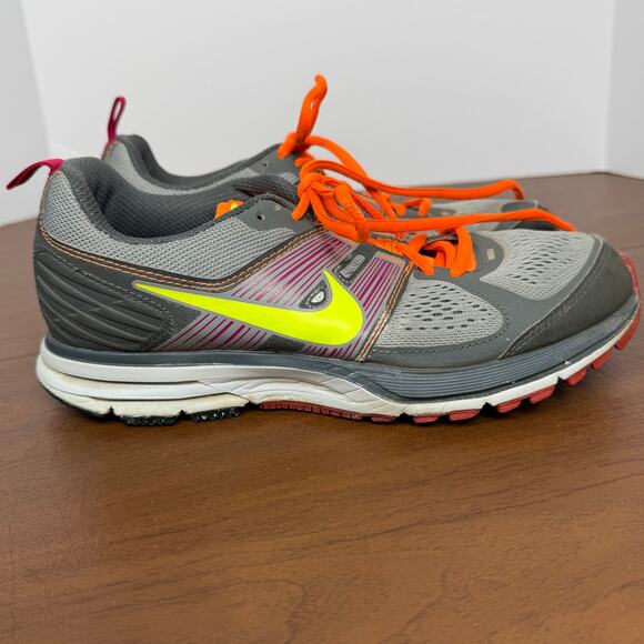 Nike Pegasus 29 Trail Running Shoes | Men’s Size 8.5 | Gray Neon Orange Volt - Picture 1 of 9